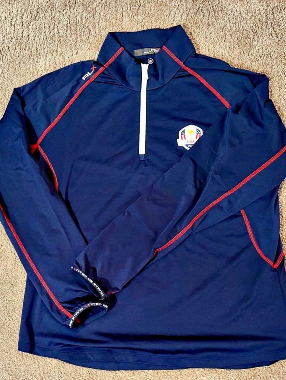 Ralph Lauren RLX Ralph Lauren Men's Half-Zip Athletic Top Blue XL Like New